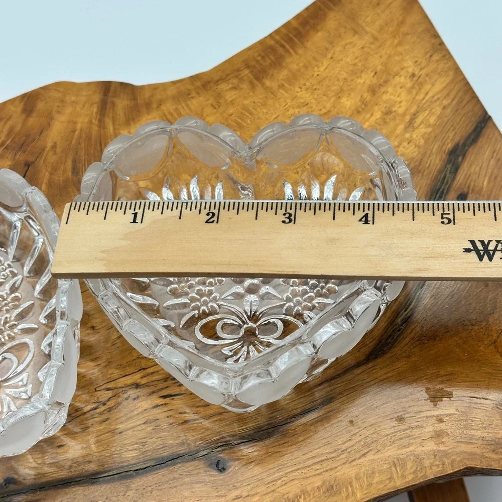 Glass Heart Box with Cutouts on Both Sides